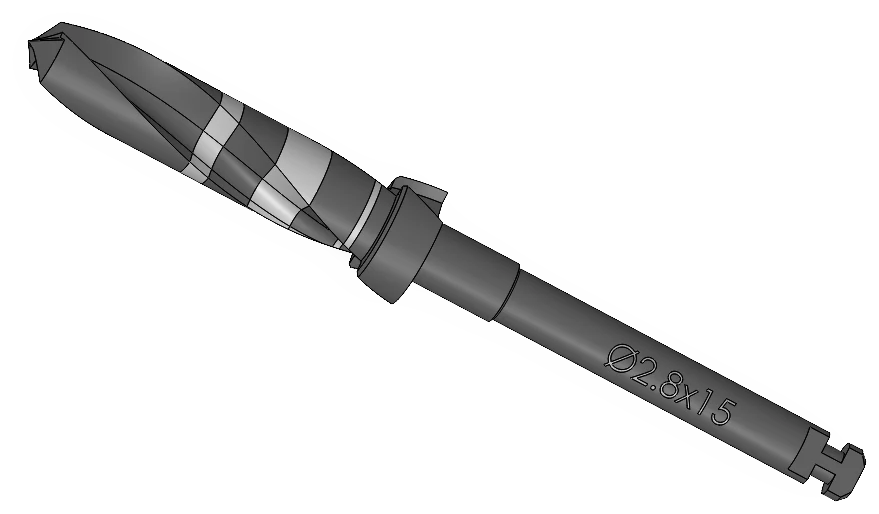 Pilot drill, Ø2.80 × 15 mm, IP Series Premium Surgical Kit