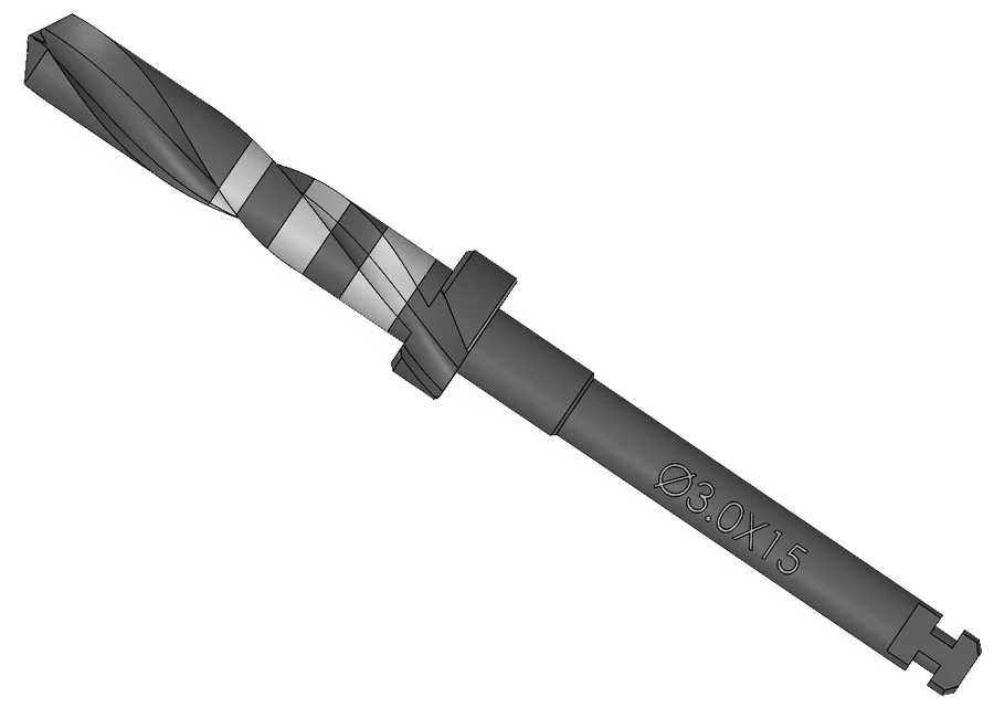 Pilot drill, Ø3.00 × 15 mm, IP Series Regular Surgical Kit