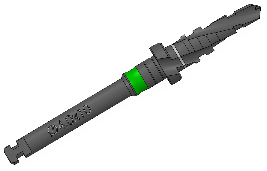 Step drill, Ø4.00 × 10 mm, IP Series Premium Surgical Kit