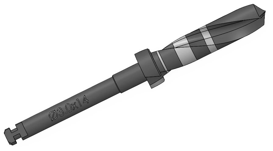 Pilot drill, Ø3.60 × 14 mm, SP Series (S-Fix Pro) Surgical Kit