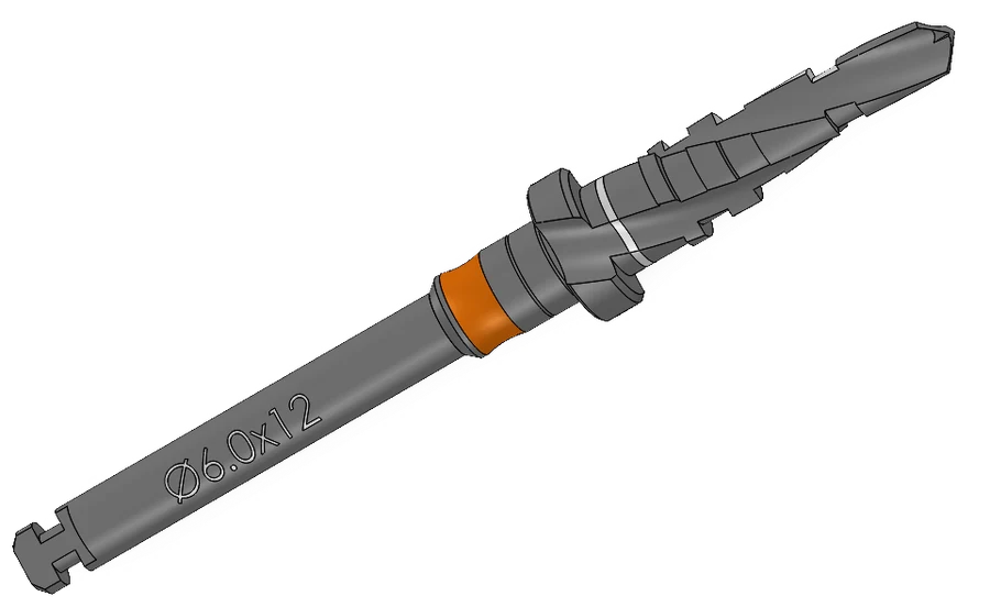 Step drill, Ø6.00 × 12 mm, SP Series (S-Fix Pro) Surgical Kit