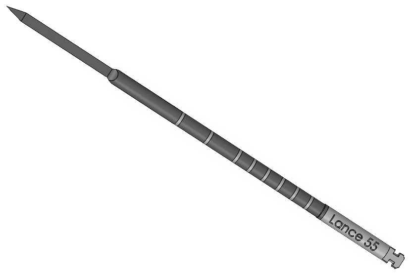 Lance drill, 55 mm, marked Lance 55, ZE Series Surgical Kit