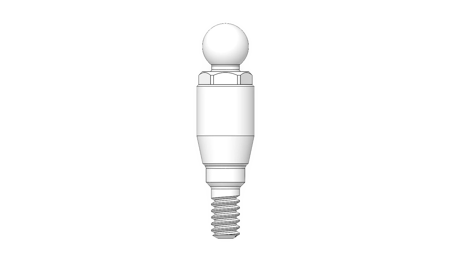 Ball abutment — 3 mm collar