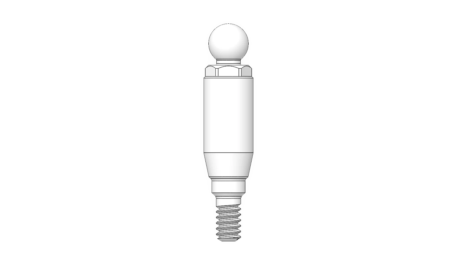 Ball abutment — 5 mm collar