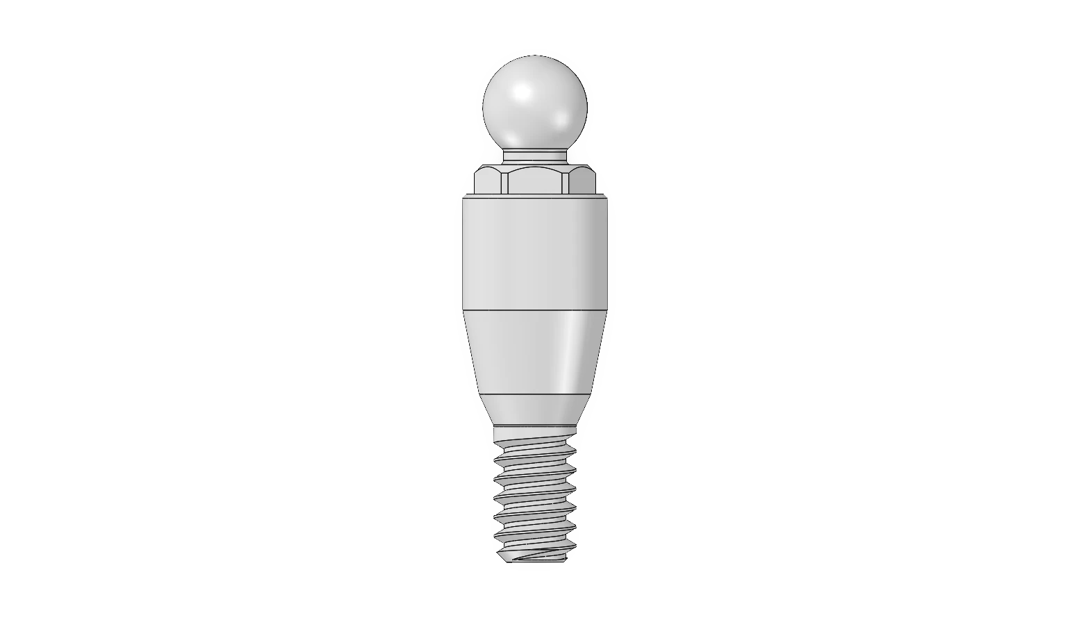 K ball abutment — 3 mm collar